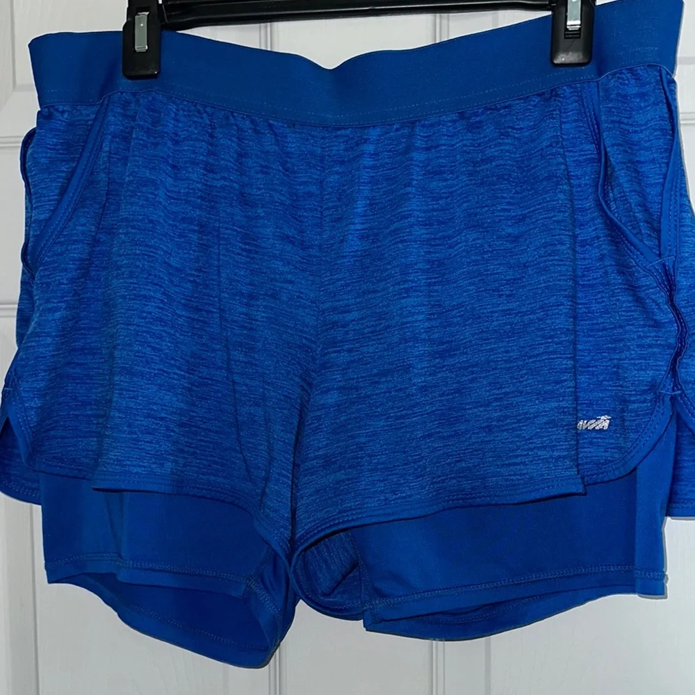 Avia Blue Athletic Shorts with Moisture-Wicking Fabric - Picture 4 of 5